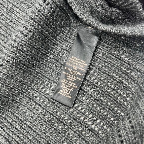 Ella Moss Womens Gray Yarn Fringe Crochet Short Sleeve Boho Cardigan Sz XS/S - Picture 8 of 11